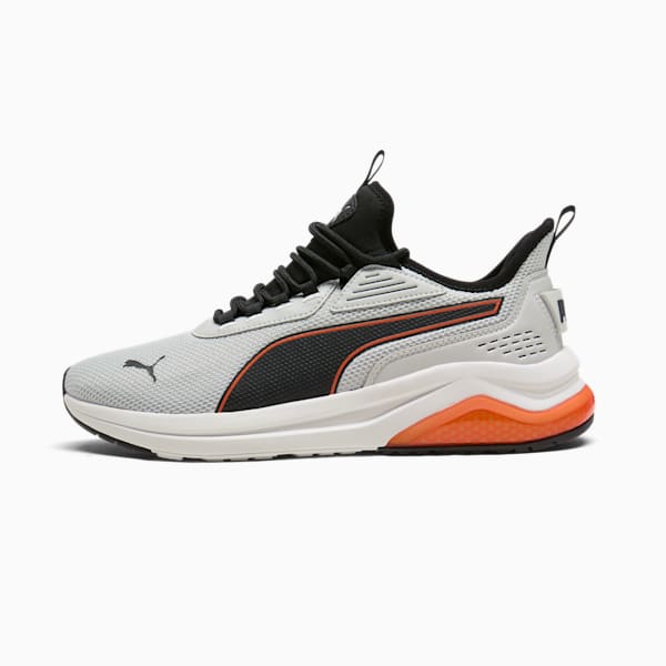 Amplifier Men's Sneakers, Flat Light Gray-PUMA Black-Rickie Orange, extralarge