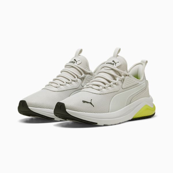 Sneakers Amplifier Homme, Feather Gray-PUMA White-PUMA Black-Lemon Sherbert, extralarge
