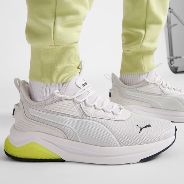 Sneakers Amplifier Homme, Feather Gray-PUMA White-PUMA Black-Lemon Sherbert, extralarge