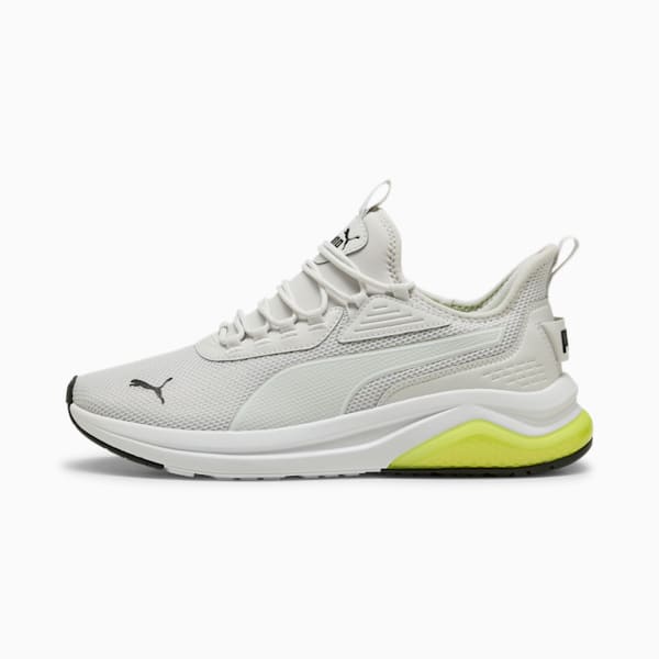 Sneakers Amplifier Homme, Feather Gray-PUMA White-PUMA Black-Lemon Sherbert, extralarge