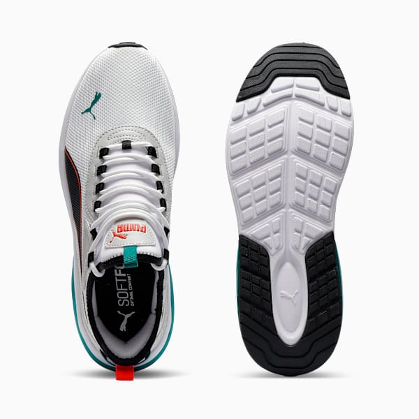Tenis Amplifier para hombre, PUMA White-PUMA Black-Fierce Red, extralarge