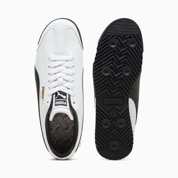 Tenis Roma 24, PUMA White-PUMA Black-Puma Team Gold, extralarge