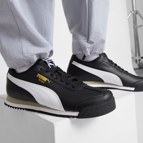 Roma 24 Sneakers, PUMA Black-PUMA White-Smokey Gray, extralarge