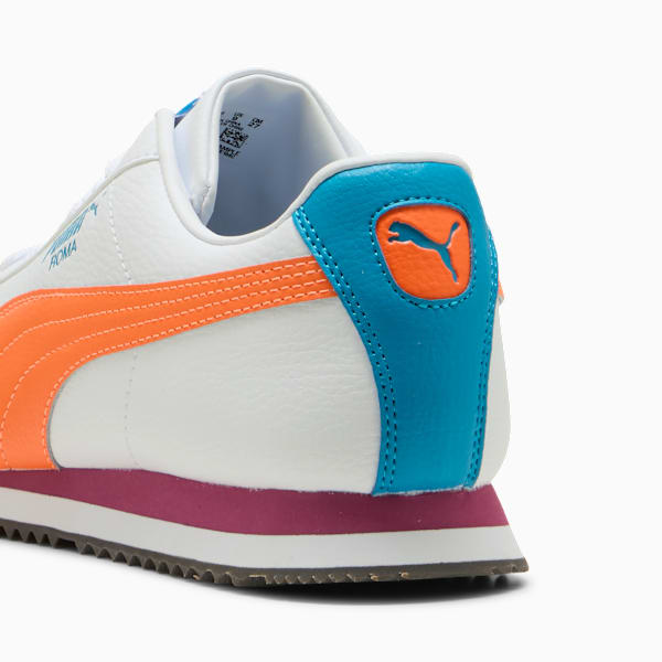 Tenis Roma 24, PUMA White-Orange Glo, extralarge