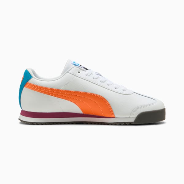 Tenis Roma 24, PUMA White-Orange Glo, extralarge
