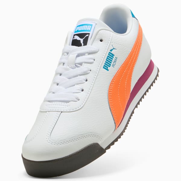 Tenis Roma 24, PUMA White-Orange Glo, extralarge