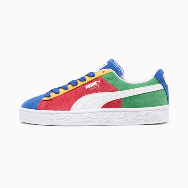 Suede Medalist Big Kids' Sneakers, Club Red-Cobalt Glaze-PUMA White-Archive Green, extralarge