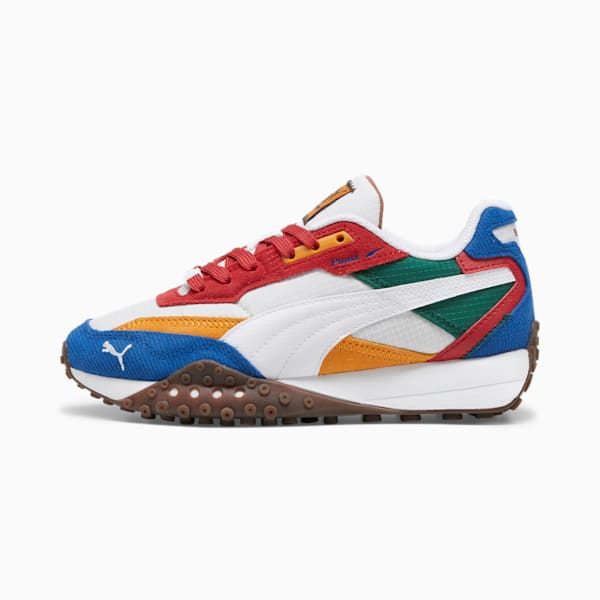 Tenis juvenil Blktop Rider Multicolor, PUMA White-Club Red, extralarge