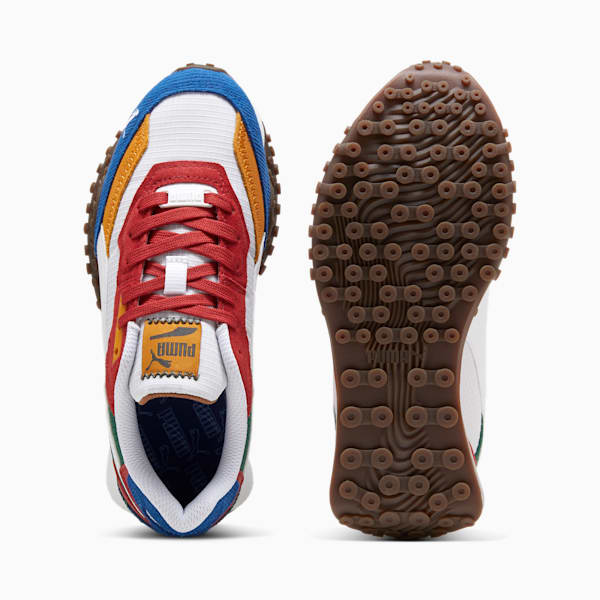 Tenis juvenil Blktop Rider Multicolor, PUMA White-Club Red, extralarge