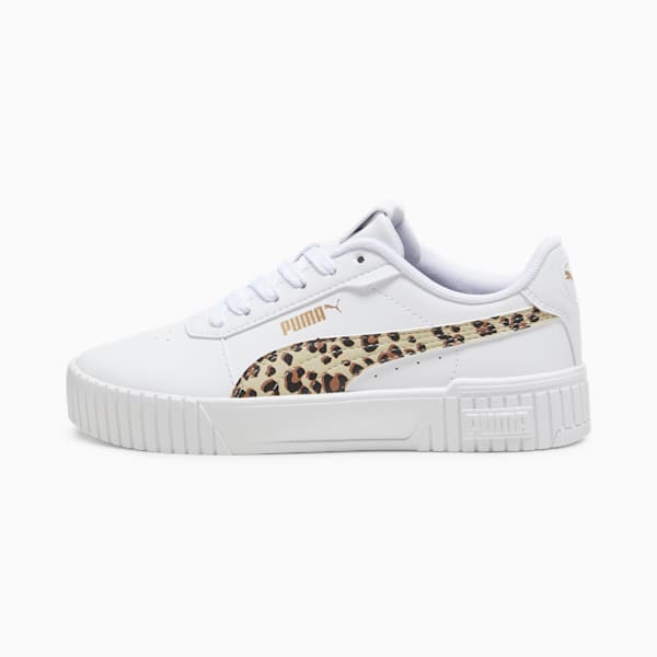 Chaussures de sport Carina 2.0 Animal Enfant et Adolescent, PUMA White-Putty-PUMA Gold, extralarge