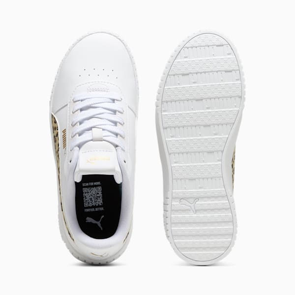 Tenis juvenil Carina 2.0 Animal Update, PUMA White-Putty-PUMA Gold, extralarge