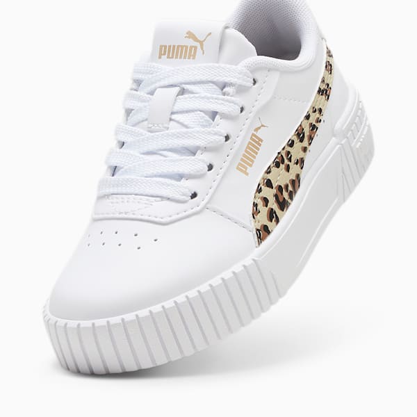 Carina 2.0 Animal Little Kids' Sneakers, Ténis Puma Skye Wedge branco dourado mulher, extralarge