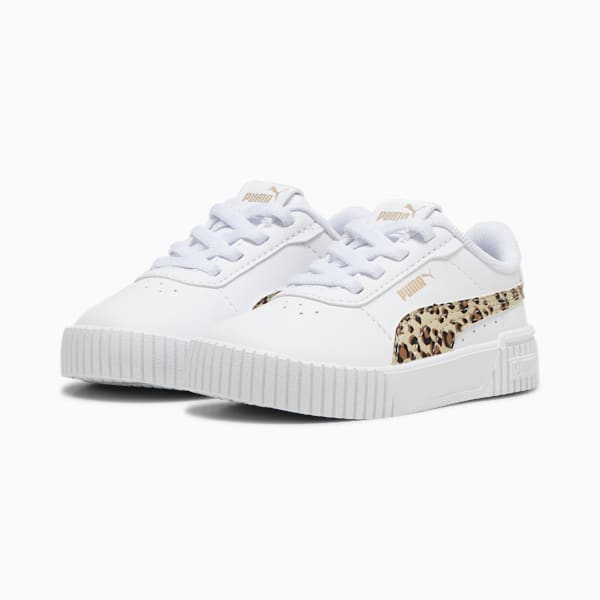 Tenis para infantes Carina 2.0 Animal Update, PUMA White-Putty-PUMA Gold, extralarge