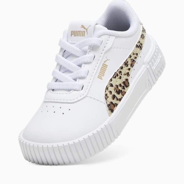 Carina 2.0 Animal Update Toddlers' Sneakers, PUMA White-Putty-PUMA Gold, extralarge