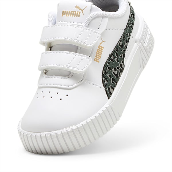 ベビー ガールズ プーマ キャリーナ 2.0 アニマル スニーカー 12-16cm, PUMA White-Mineral Gray-PUMA Gold, extralarge-JPN