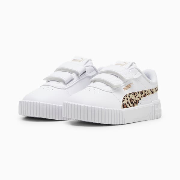 Tenis para infantes Carina 2.0 Animal Update, PUMA White-Putty-PUMA Gold, extralarge