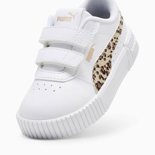 Tenis para infantes Carina 2.0 Animal Update, PUMA White-Putty-PUMA Gold, extralarge