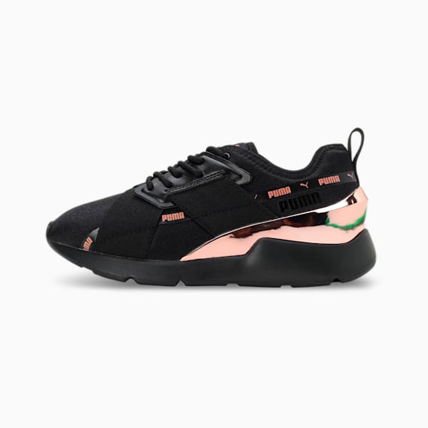 Puma muse 2 hot sale satin strap black metallic