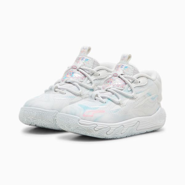 Tenis de básquetbol para infantes PUMA x LAMELO BALL MB.03 Iridescent, PUMA White-Dewdrop, extralarge