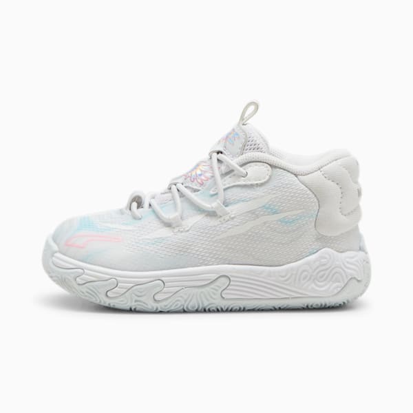 Tenis de básquetbol para infantes PUMA x LAMELO BALL MB.03 Iridescent, PUMA White-Dewdrop, extralarge