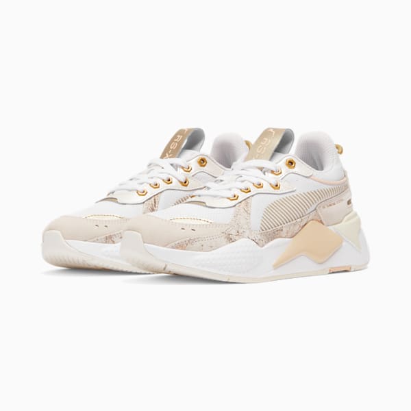 RS-X Glimmer Women's Sneakers, PUMA White-Gold-Warm White, extralarge