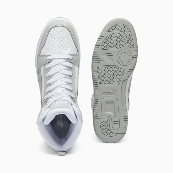 Sneakers larges Rebound V6 Homme, PUMA White-Ash Gray, extralarge