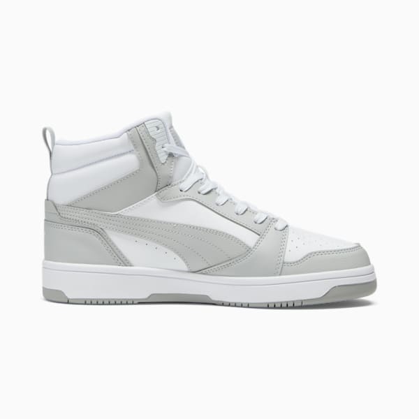 Rebound V6 Wide Men's Sneakers, PUMA White-Ash Gray, extralarge