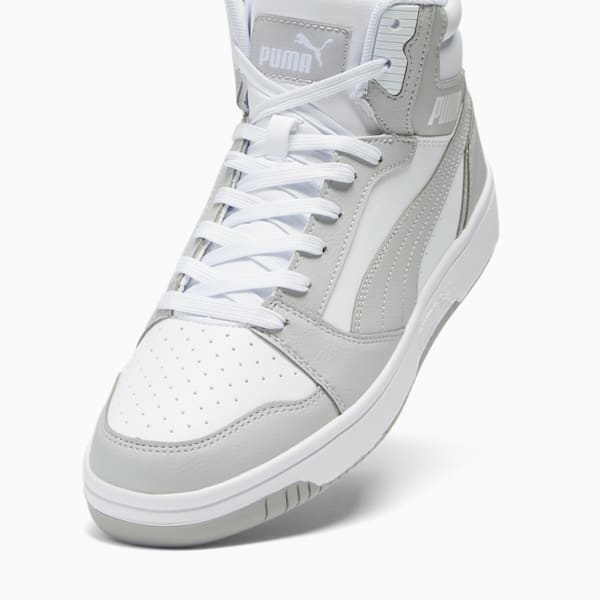 Rebound V6 Wide Men's Sneakers, PUMA White-Ash Gray, extralarge