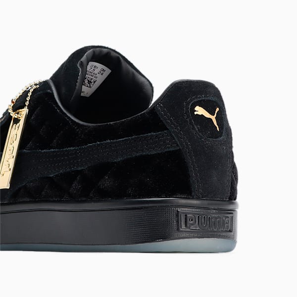 ウィメンズ PUMA x X-girl スウェードクラシック XXI スニーカー, PUMA Black-PUMA White-PUMA Gold, extralarge-JPN