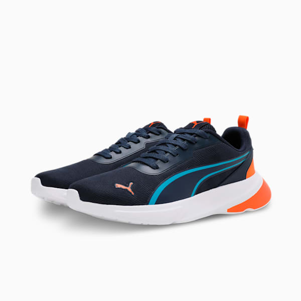 Alfarun Hyperwave Men's Sneakers, Club Navy-Orange Glo-Speed Blue, extralarge-IND