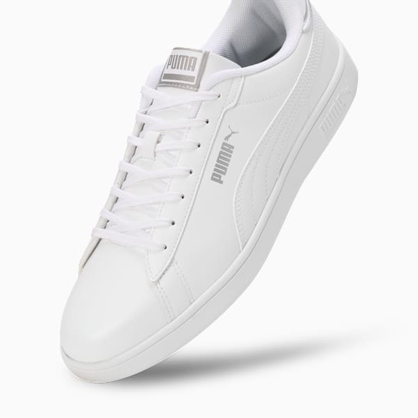 Smash Pop Men's Sneakers, PUMA White-PUMA Silver, extralarge-IND