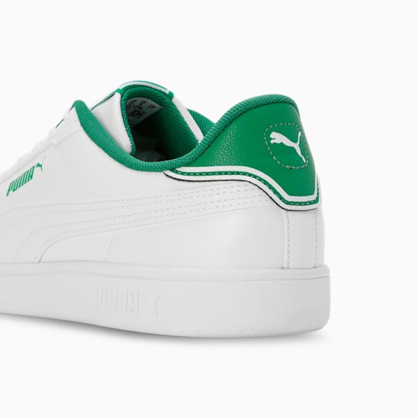 Smash Pop Men's Sneakers, PUMA White-Archive Green-PUMA Black, extralarge-IND