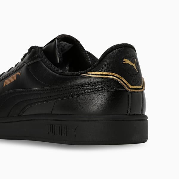 Smash Pop Men's Sneakers, PUMA Black-Metallic Gold, extralarge-IND