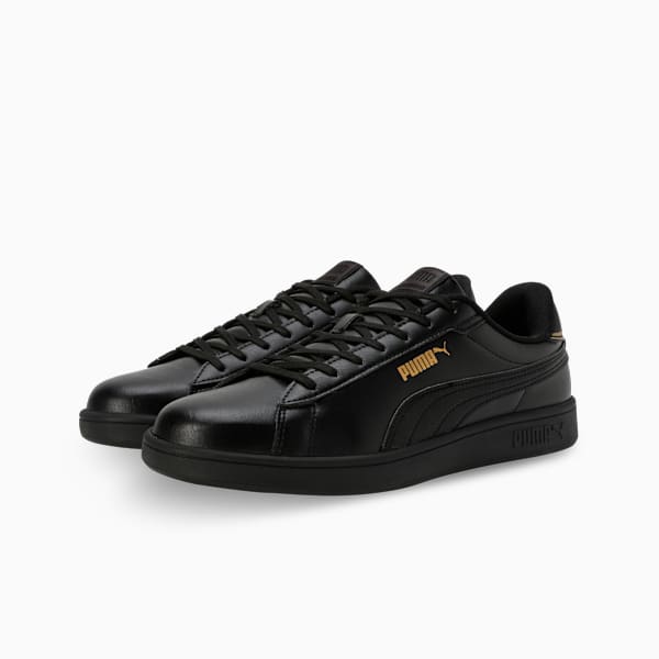 Smash Pop Men's Sneakers, PUMA Black-Metallic Gold, extralarge-IND
