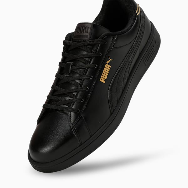 Smash Pop Men's Sneakers, PUMA Black-Metallic Gold, extralarge-IND