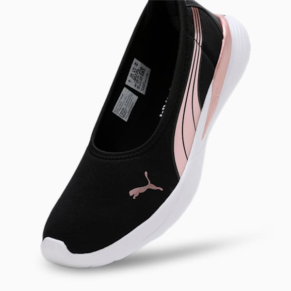 Evelyn Softride Women's Ballerinas, PUMA Black-Rose Gold-PUMA White, extralarge-IND