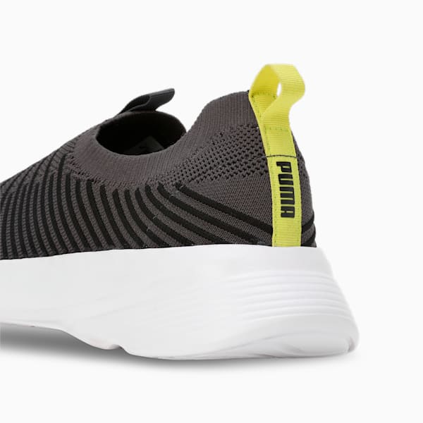 Kardio Men's Slip-On Shoes, PUMA Black-Dark Coal-Lime Sheen, extralarge-IND