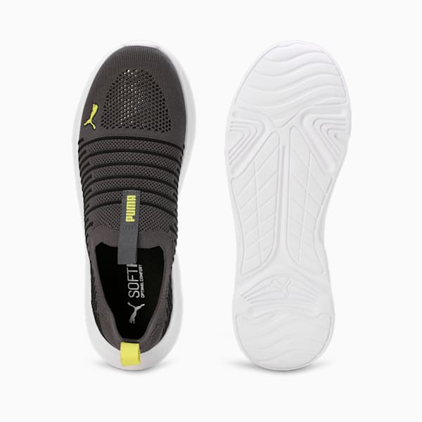 Kardio Men's Slip-On Shoes, PUMA Black-Dark Coal-Lime Sheen, extralarge-IND