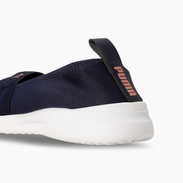 Adelina Glam Women's Ballerinas, PUMA Navy-PUMA White-Future Pink, extralarge-IND