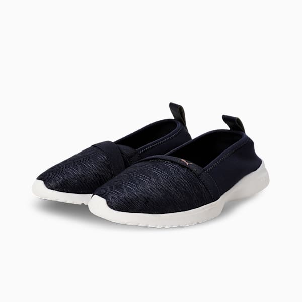 Adelina Glam Women's Ballerinas, PUMA Navy-PUMA White-Future Pink, extralarge-IND