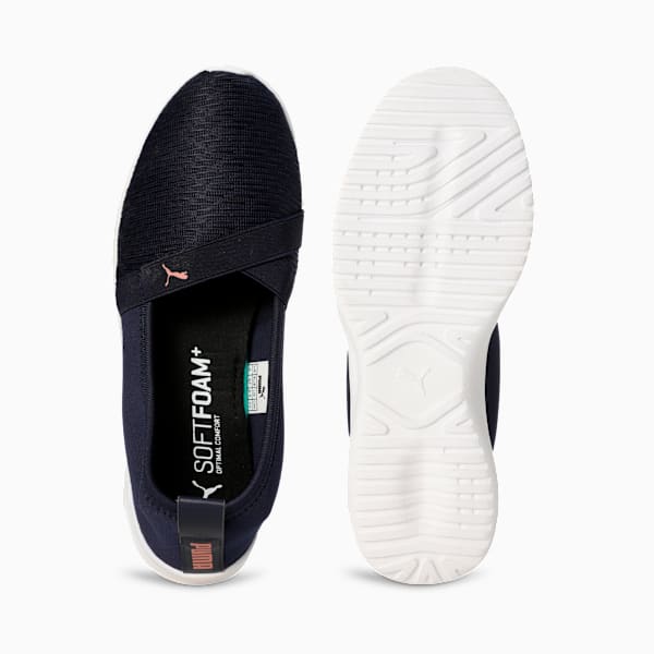 Adelina Glam Women's Ballerinas, PUMA Navy-PUMA White-Future Pink, extralarge-IND