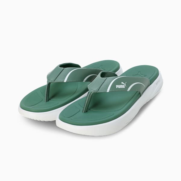 Softride Seave Xpress Men's Flip-Flops, Eucalyptus-PUMA White, extralarge-IND
