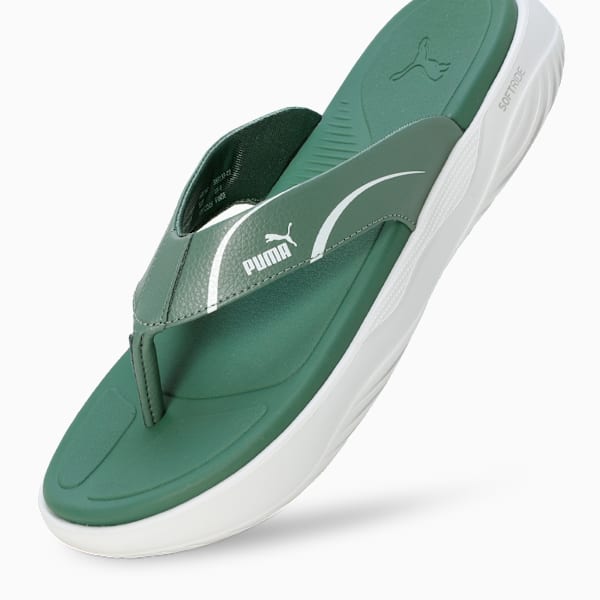 Softride Seave Xpress Men's Flip-Flops, Eucalyptus-PUMA White, extralarge-IND