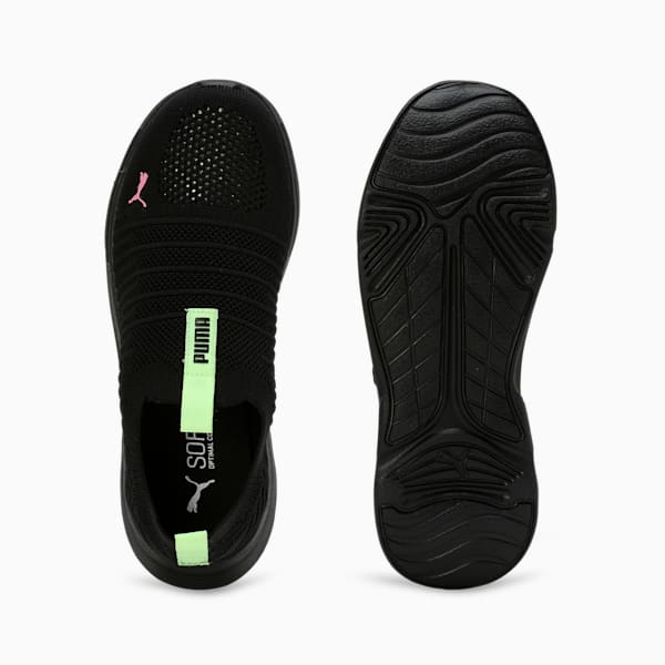 Kardio Women's Slip-On Sneakers, PUMA Black-Pink Lilac-Spring Fern, extralarge-IND