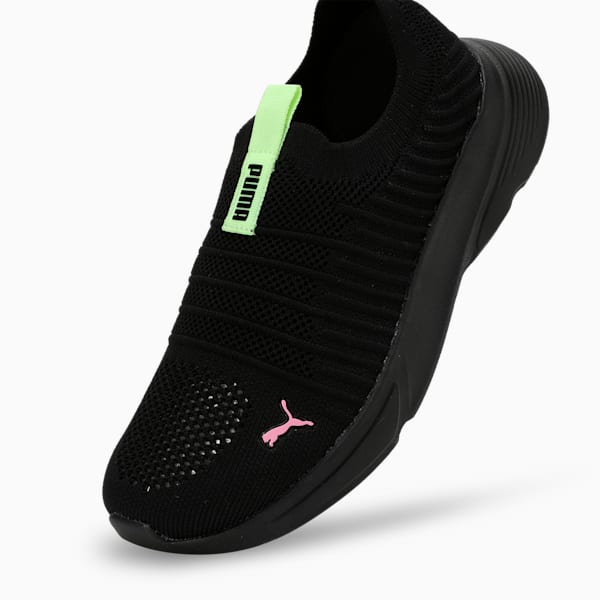 Kardio Women's Slip-On Sneakers, PUMA Black-Pink Lilac-Spring Fern, extralarge-IND
