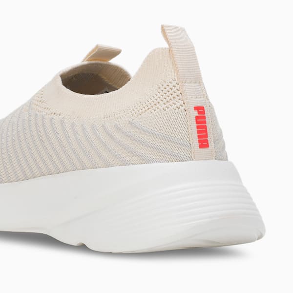 Kardio Women's Slip-On Sneakers, Warm White-Vapor Gray-Active Red, extralarge-IND