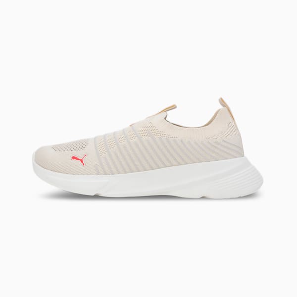 Kardio Women's Slip-On Sneakers, Warm White-Vapor Gray-Active Red, extralarge-IND