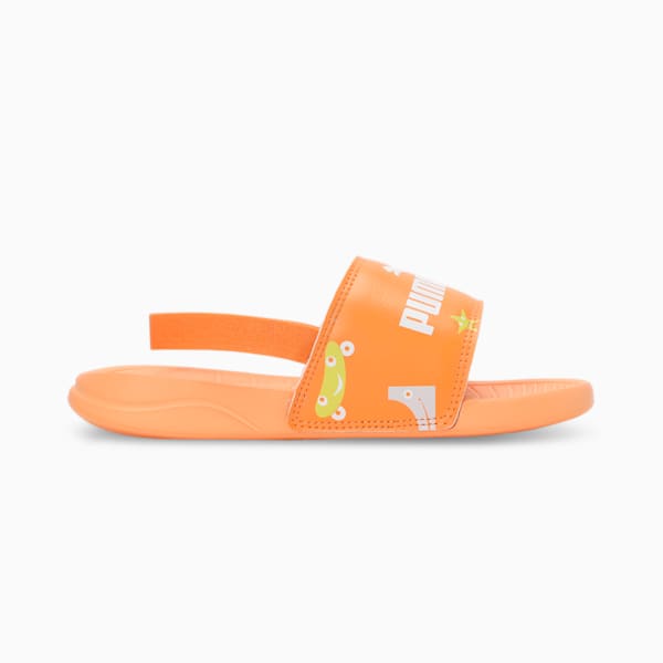 Popcat 20 Backstrap V2 Kid's Sandals, PUMA Black-Clementine-PUMA White, extralarge-IND
