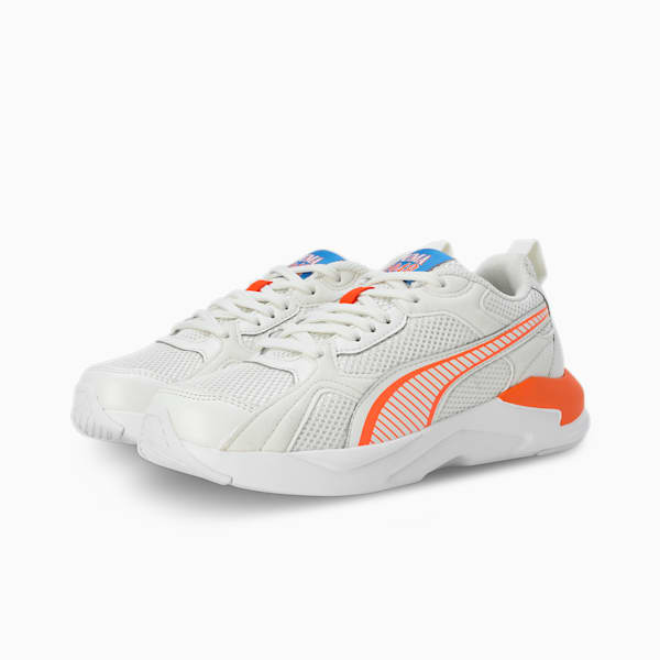Puma X-Ray Grilion V1 Youth Sneakers, Vapor Gray-Rickie Orange-PUMA White, extralarge-IND