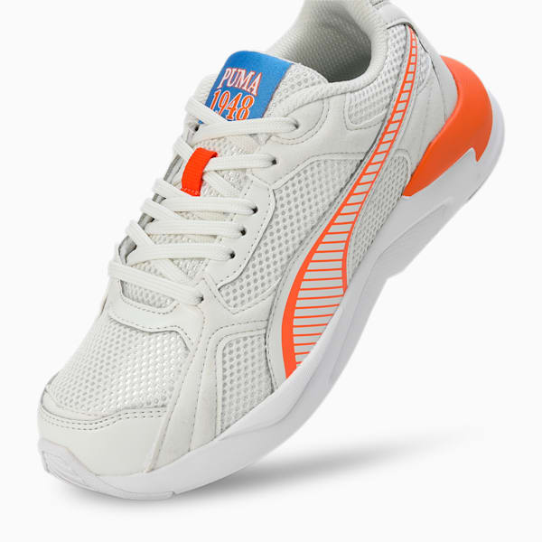 Puma X-Ray Grilion V1 Youth Sneakers, Vapor Gray-Rickie Orange-PUMA White, extralarge-IND